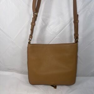 Fossil Preston Tan Expandable Leather Crossbody Purse Bag
